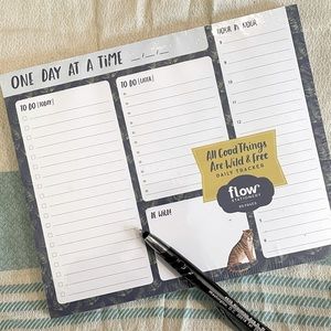 🥳2/$15 — FLOW Stationary Daily Tracker One Day at a Time NEW